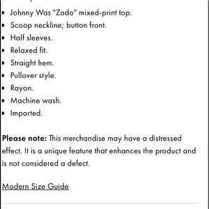 johnny was zado button down top